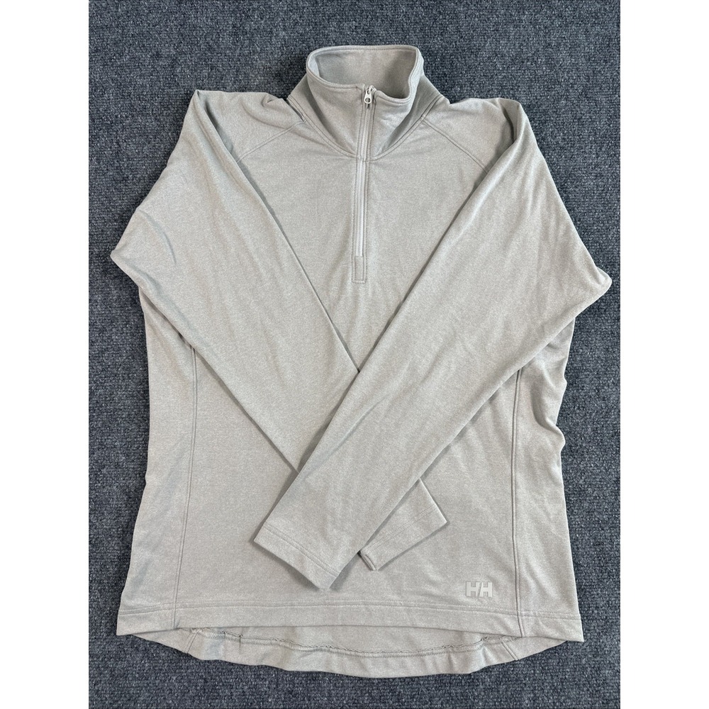 Helly Hansen Shirt Womens Large‎ Gray Long Sleeve Pullover Workout Athletic